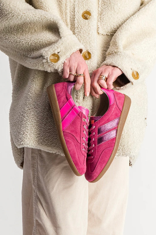 Caval baskets asymetriques rose Metallic Bambino