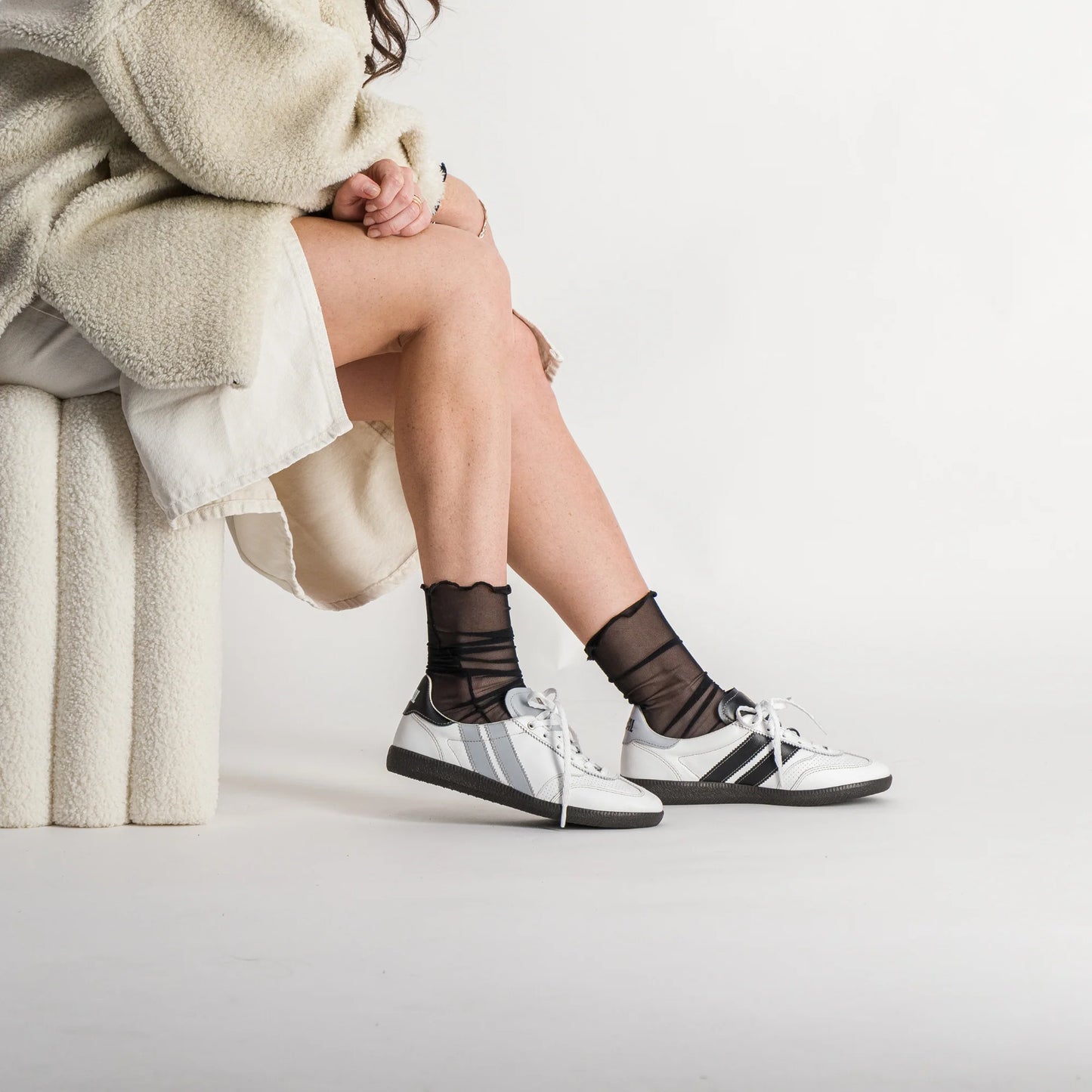 Caval baskets asymetriques black & white Retro Slate