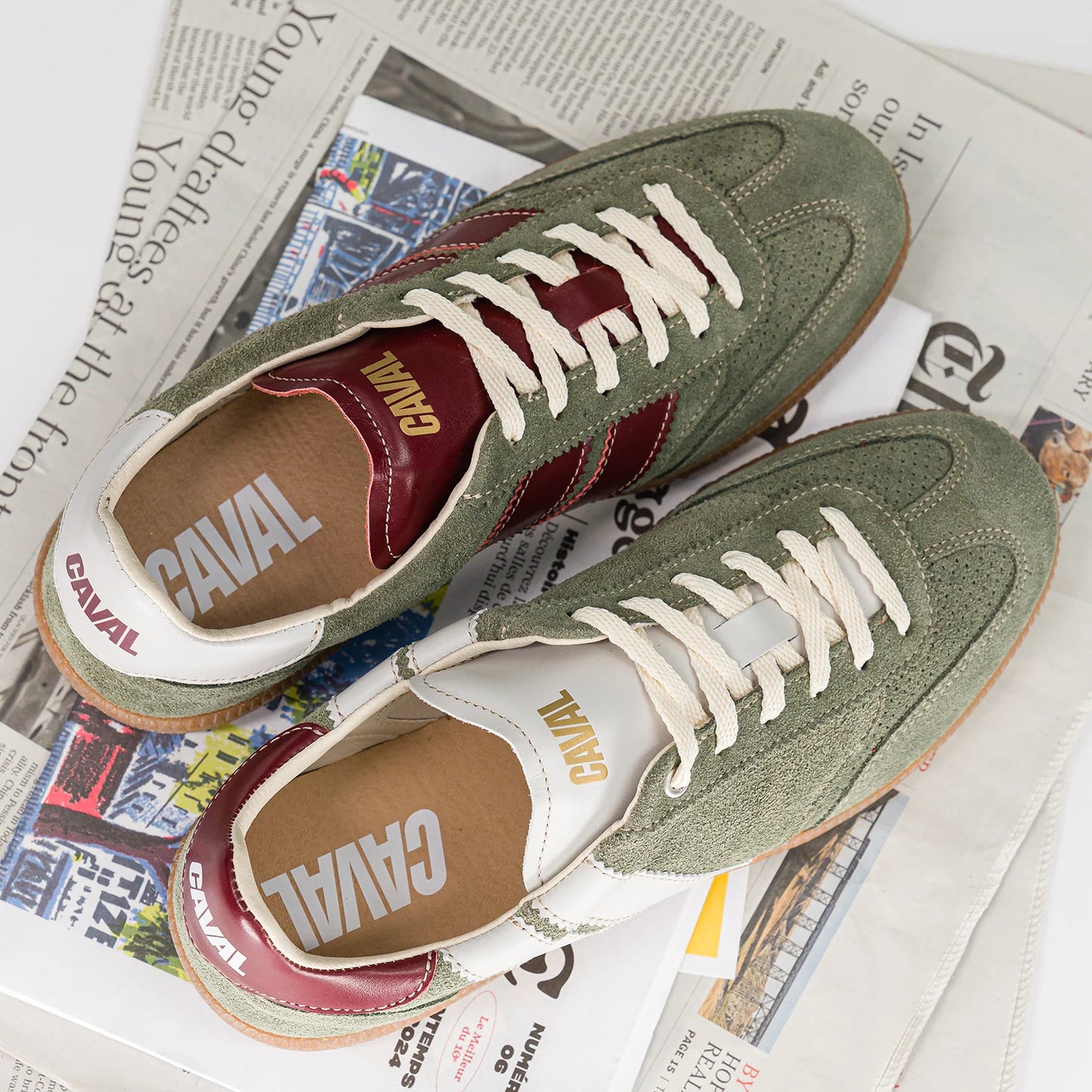 Caval baskets asymetriques kaki Sage Plum
