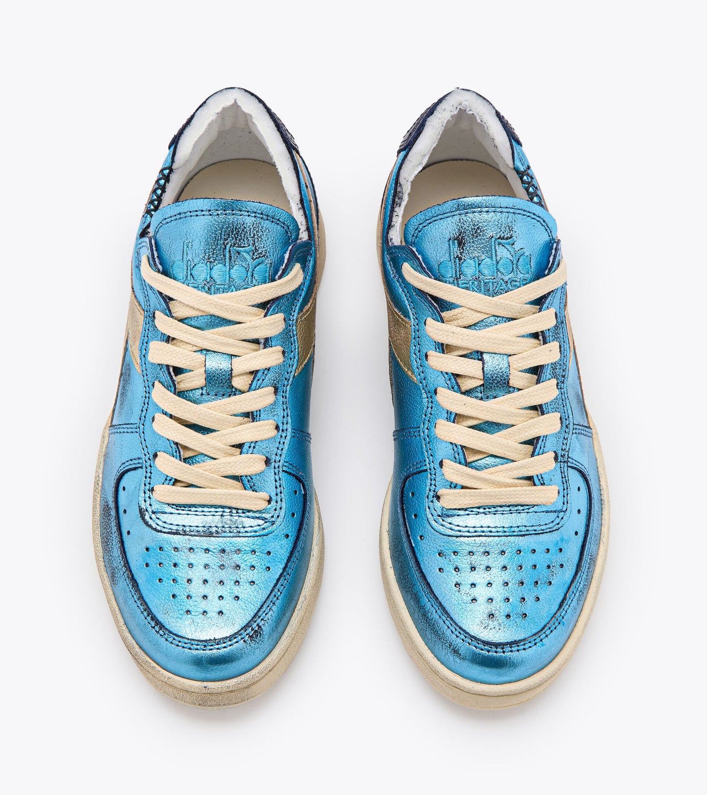 Diadora sneakers MI baskets row cut blue metallic leather