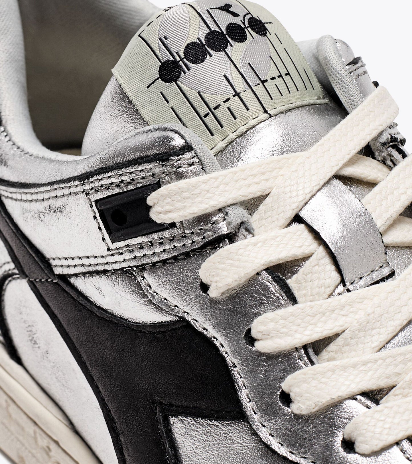 Diadora sneakers B560 silver metallic leather