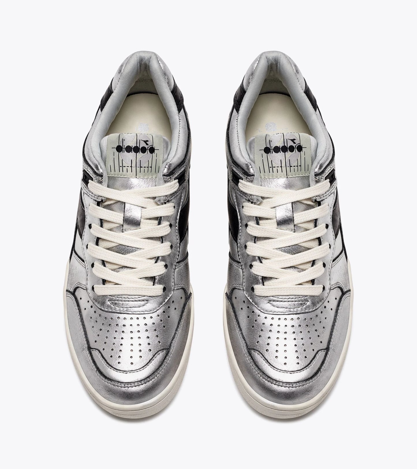 Diadora sneakers B560 silver metallic leather