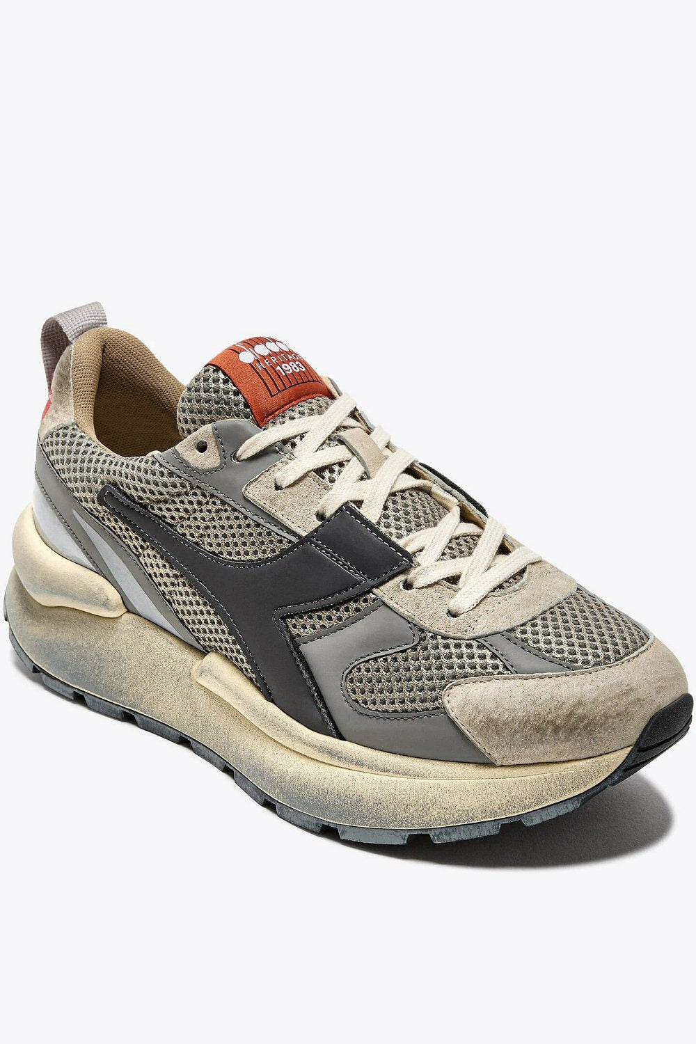 Diadora Baskets Homme Eagle 6 Rouge Vrai/Noir 179075 C0194 - Confort Respirant Pour Marche Et Sport