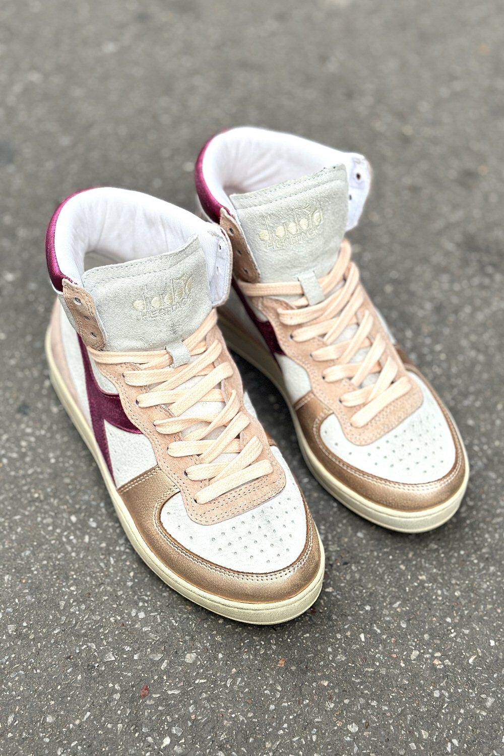 XP | Diadora baskets hi-tops MI baskets pink metallic