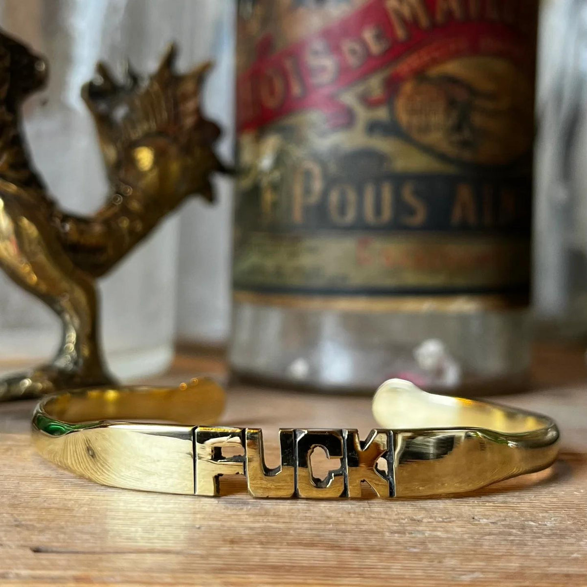 Flora Jane bracelet message Fuck