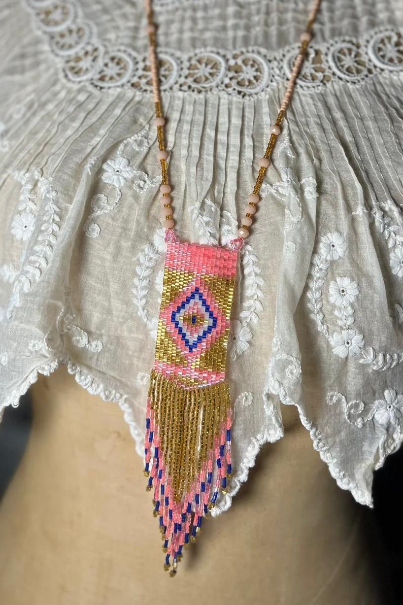 Flora Jane sautoir Indien perles de verre nude beads