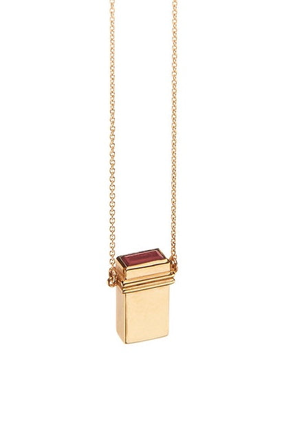 Fotini Psarouli pendant necklace Kion pink tourmaline 14k gold