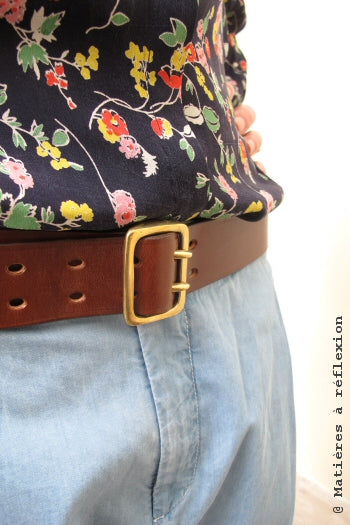 Hardy & Parsons Sam Browne brown leather belt
