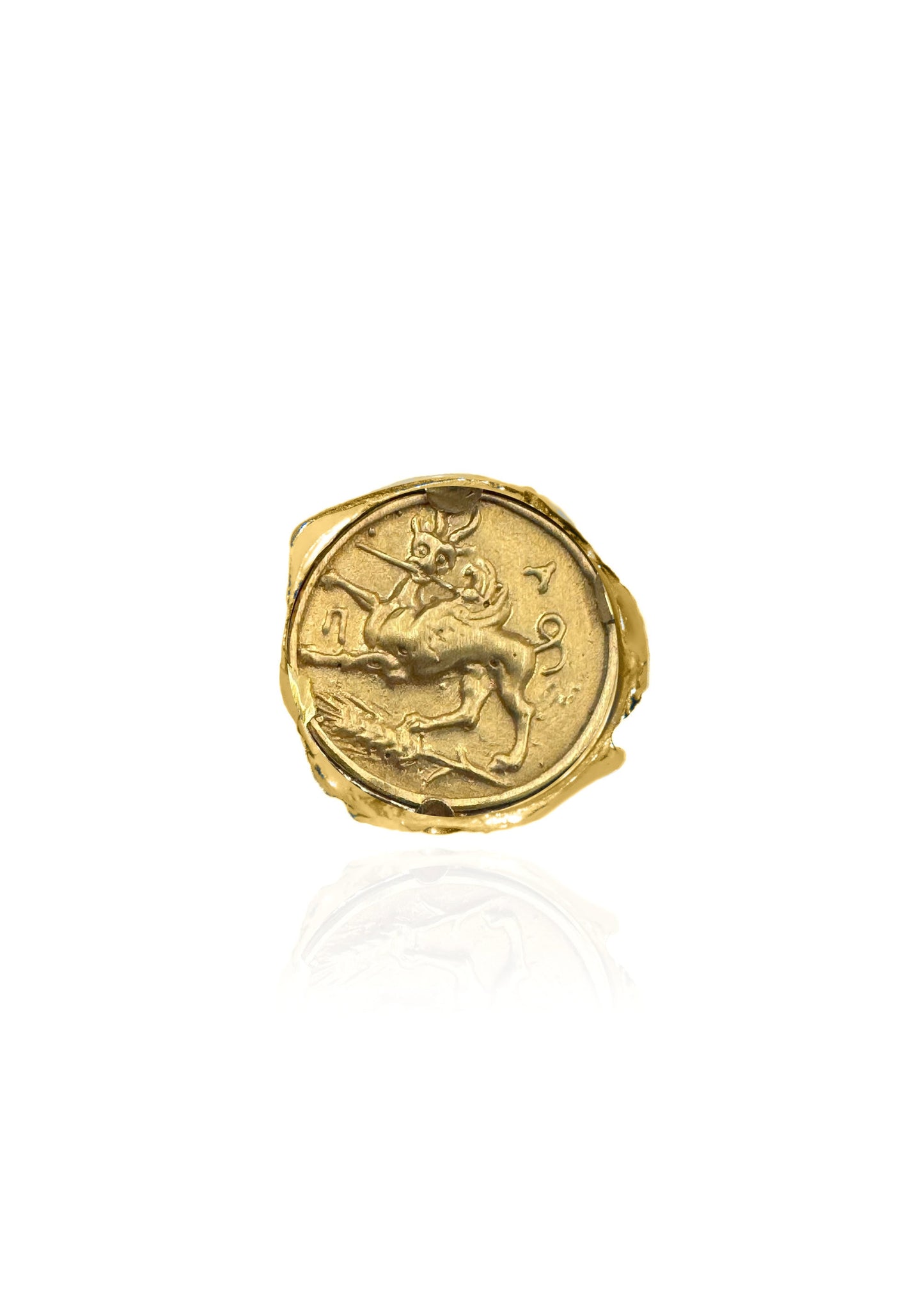 Hermina Athens bague chevalière Lyra gold