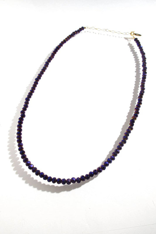 Hermina Athens collier perles beads purple bold