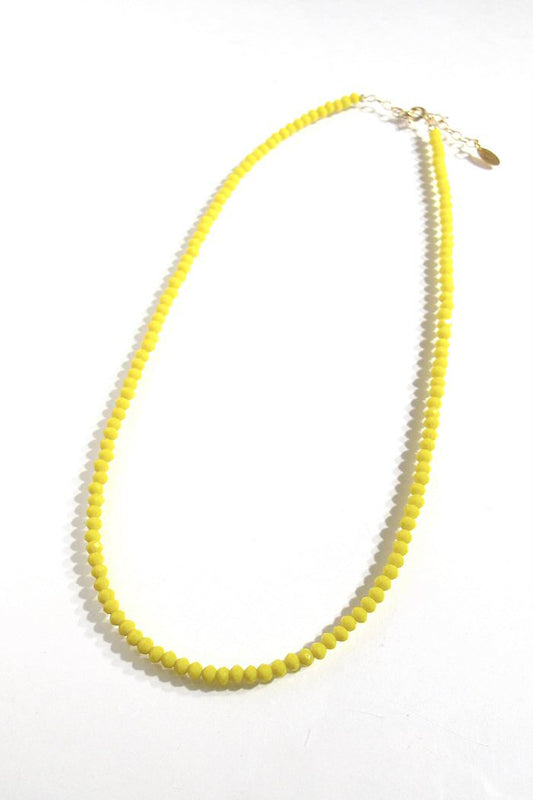 Hermina Athens collier perles beads jaune