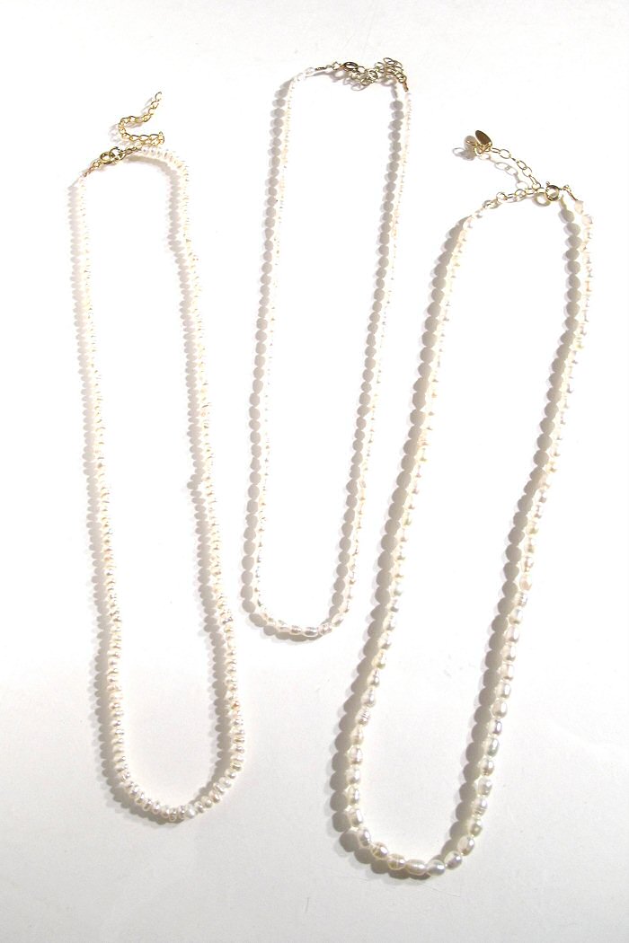 Hermina Athens collier perles beads nacre naturelle