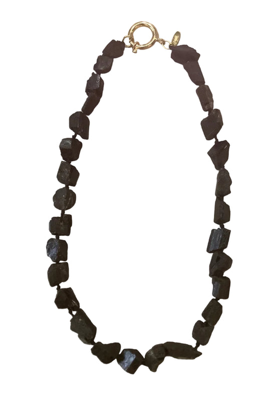Hermina Athens collier perles beads Black Rock tourmaline