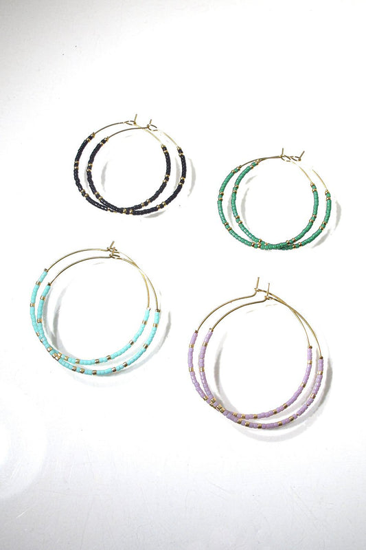 Bali Temples créoles Miyuki Hoops