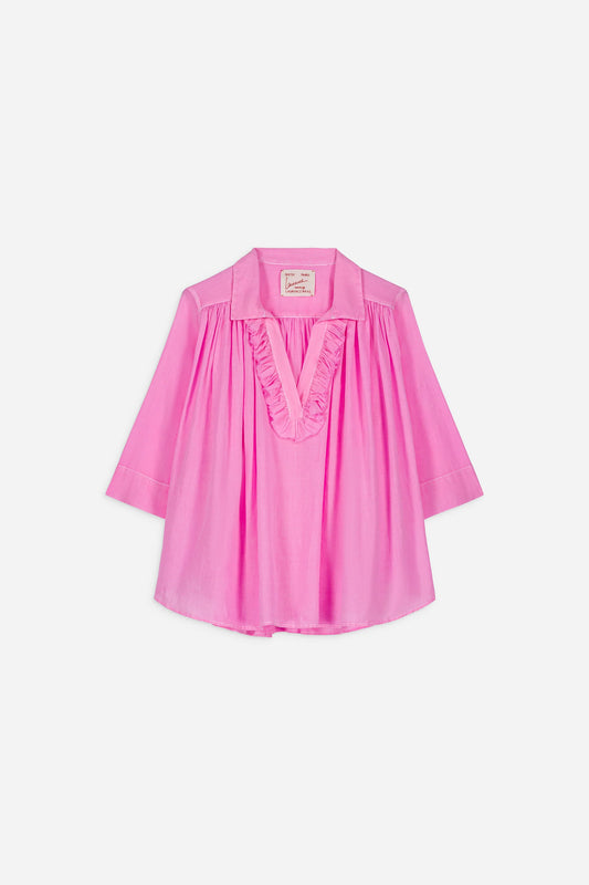 XP | Laurence Bras chemise blouse Didi fluo pink