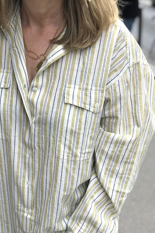 Laurence Bras Seberg yellow stripes shirt