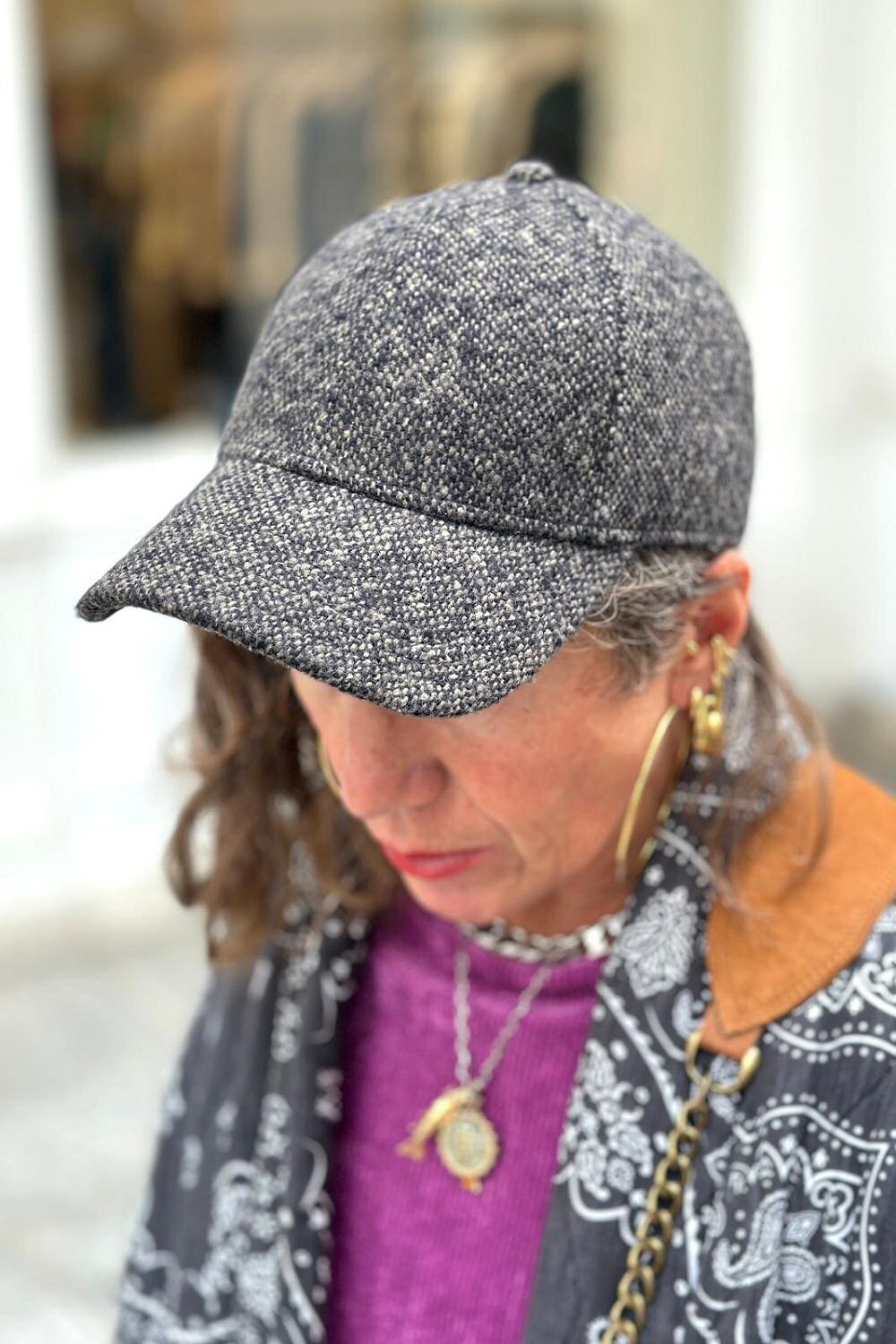 Stetson casquette Baseball laine Donegal gris beige