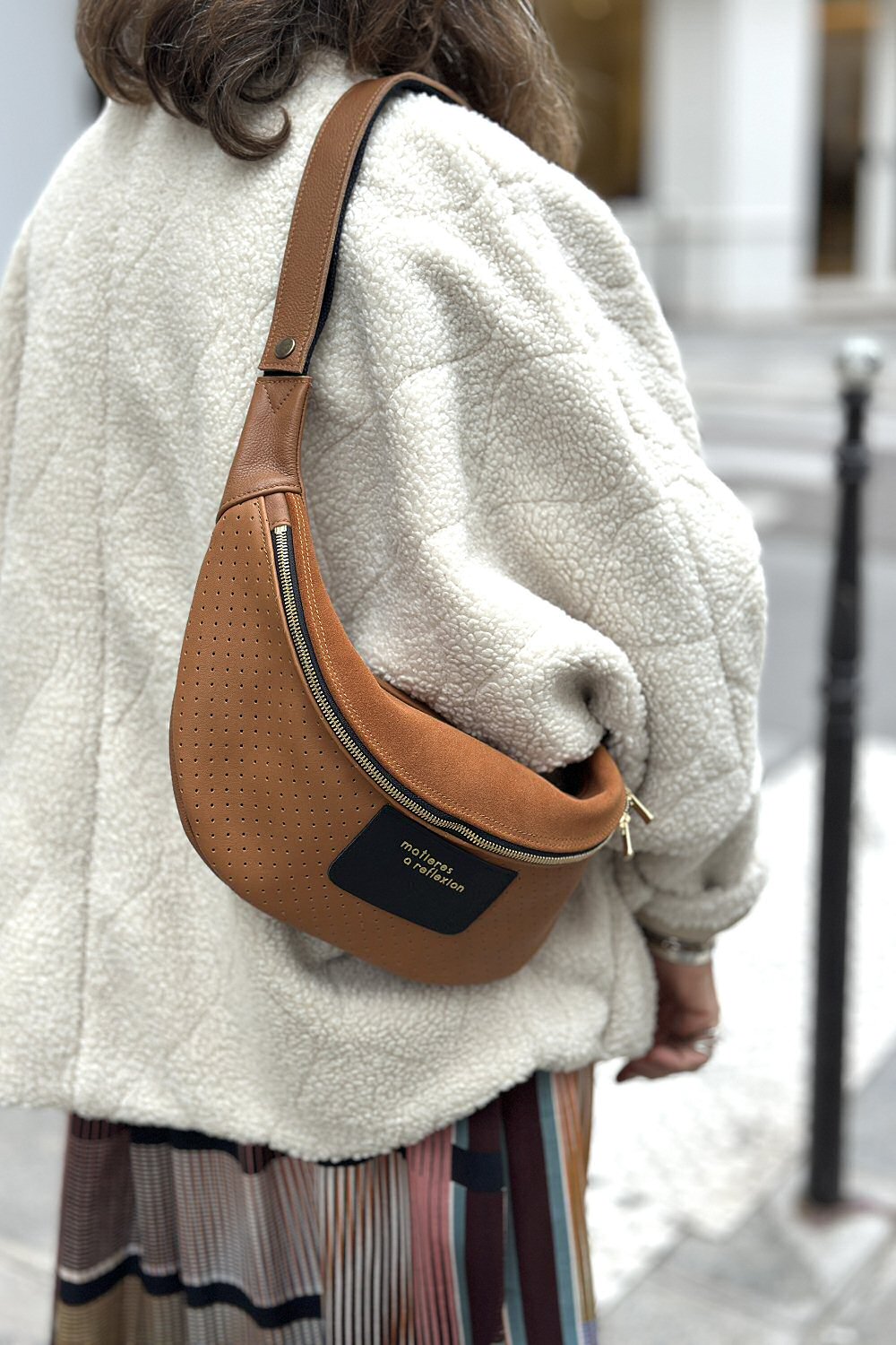 Banane Cross Maxi cuir caramel