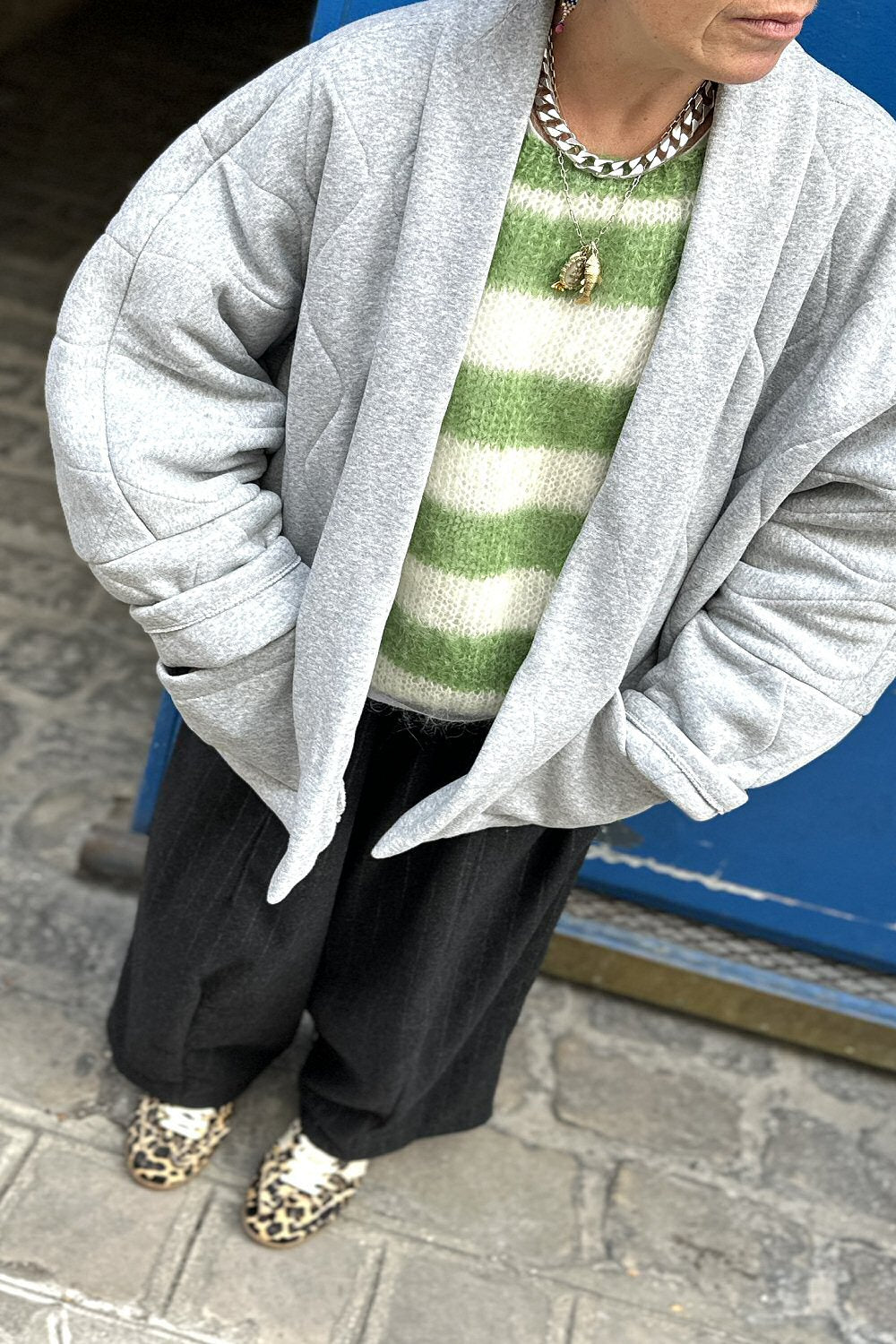 Aokyanos veste kimono Chicago jersey sweat gris