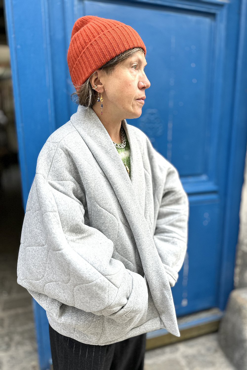 Aokyanos veste kimono Chicago jersey sweat gris