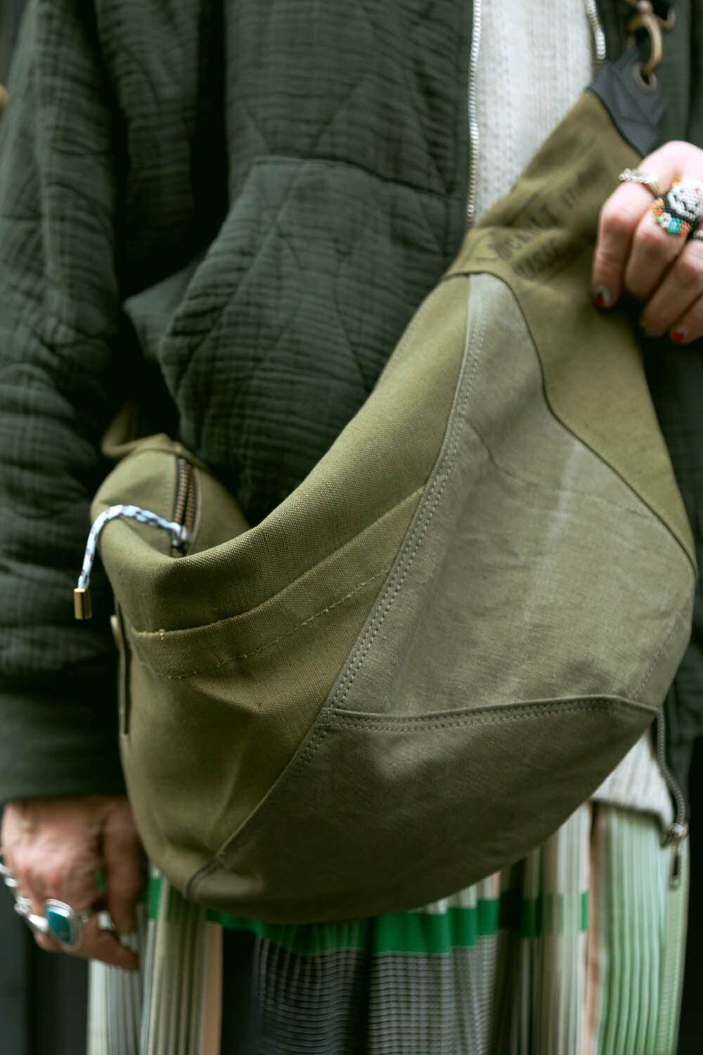 Yayou sac Army bache upcyled kaki made in France