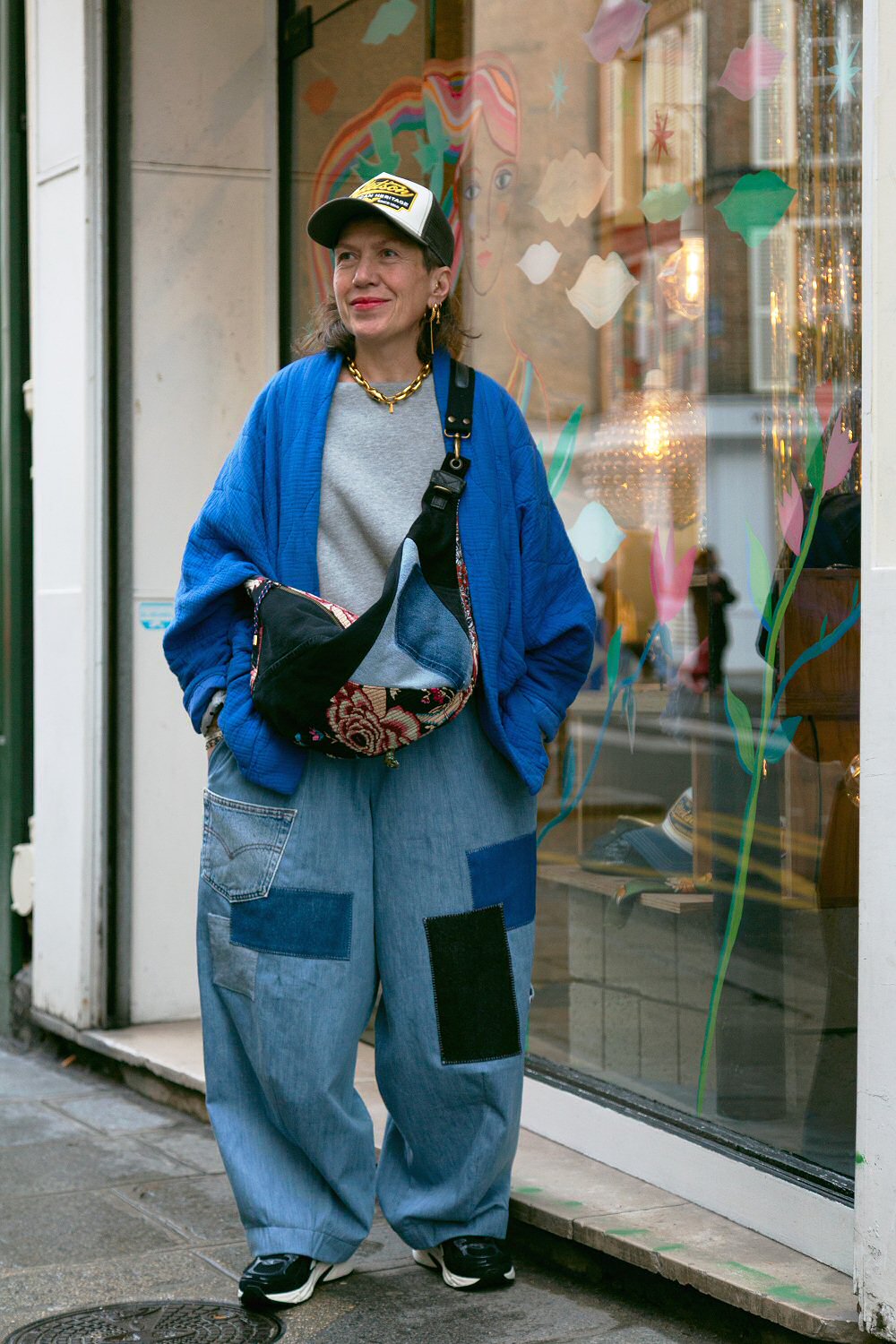 Aokyanos veste kimono Chicago bleu klein workwear