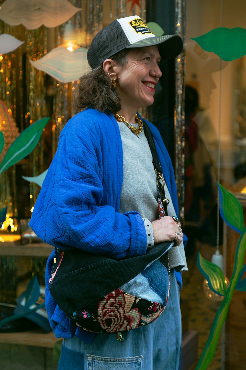 Aokyanos veste kimono Chicago bleu klein workwear