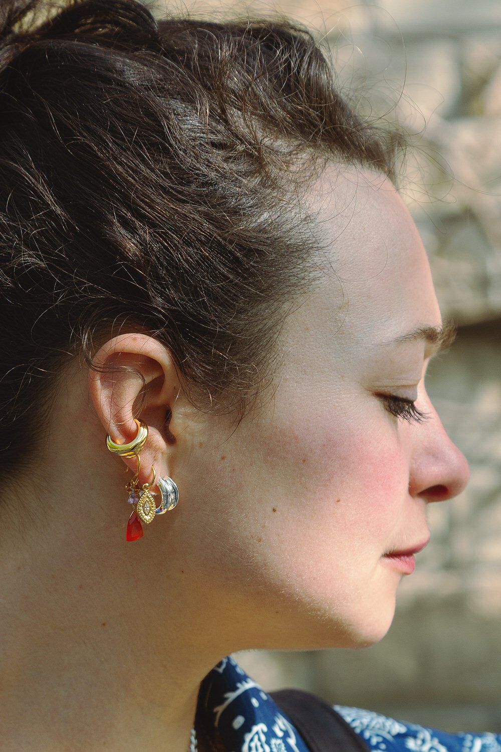 Fourbi de Capucine boucles Raw Asymetry paire