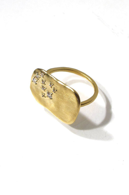 Louise Hendricks bague chevalière Frances mat