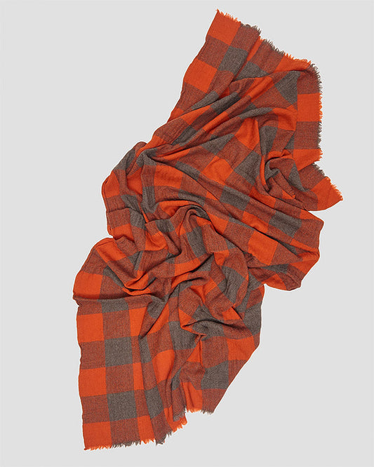 XPWinter | Lovat & Green foulard en laine Dashboard carreaux rouge
