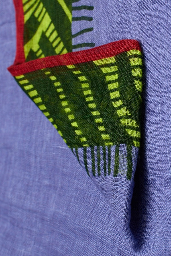 Lovat & Green foulard en lin Equinox lila