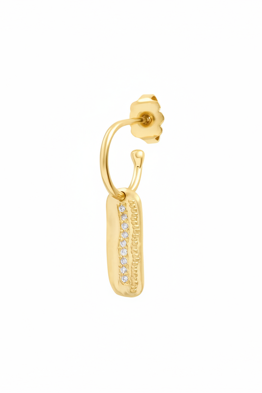 Louise Hendricks boucle solo Elvis mini hoop gold strass