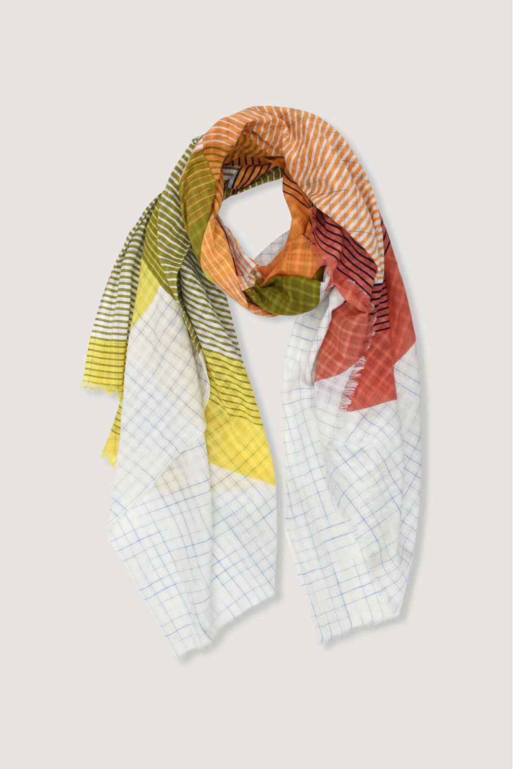 Ma Poesie foulard graphique 100% coton imprime Ettore ambre