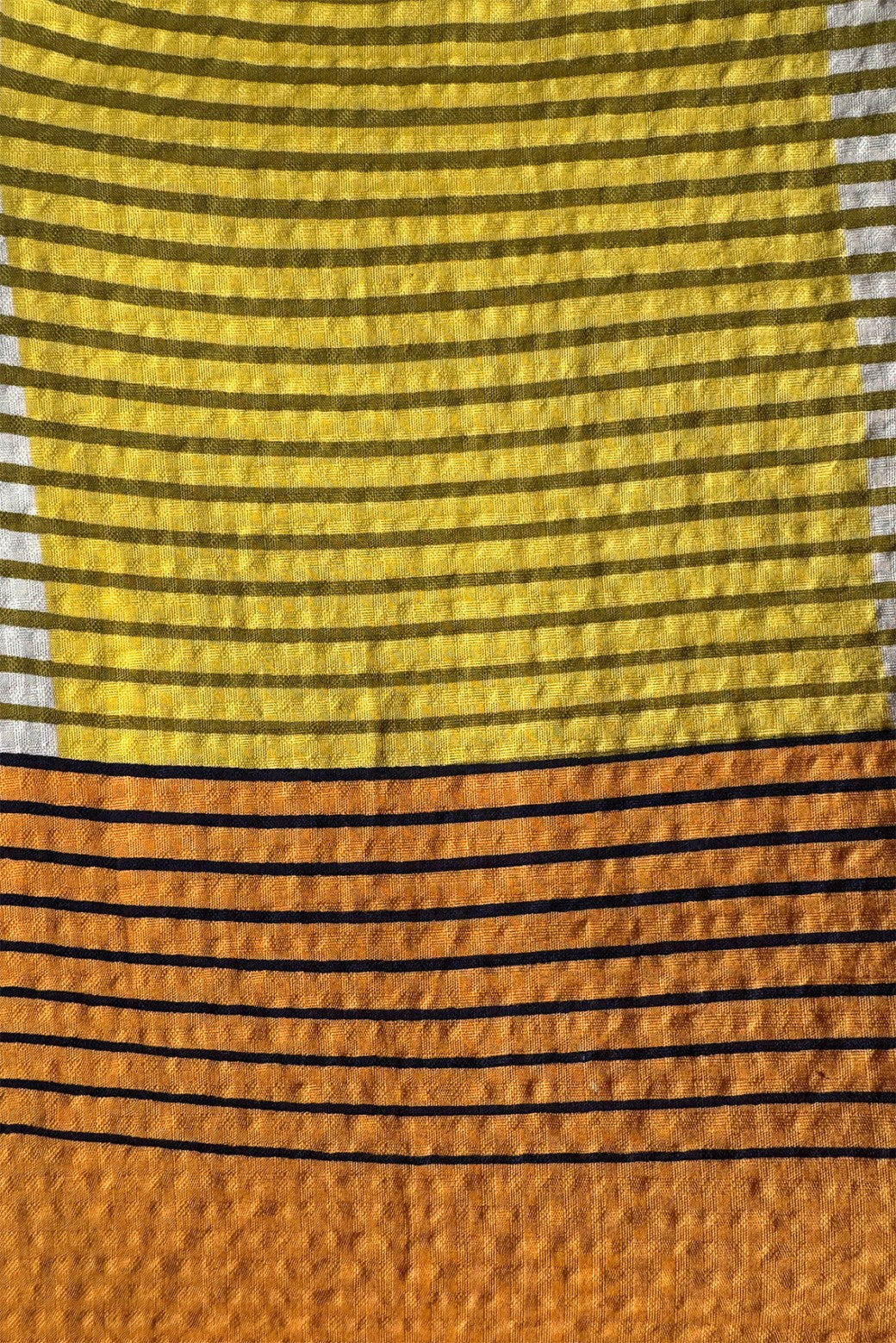 Ma Poesie foulard graphique 100% coton imprime Ettore ambre
