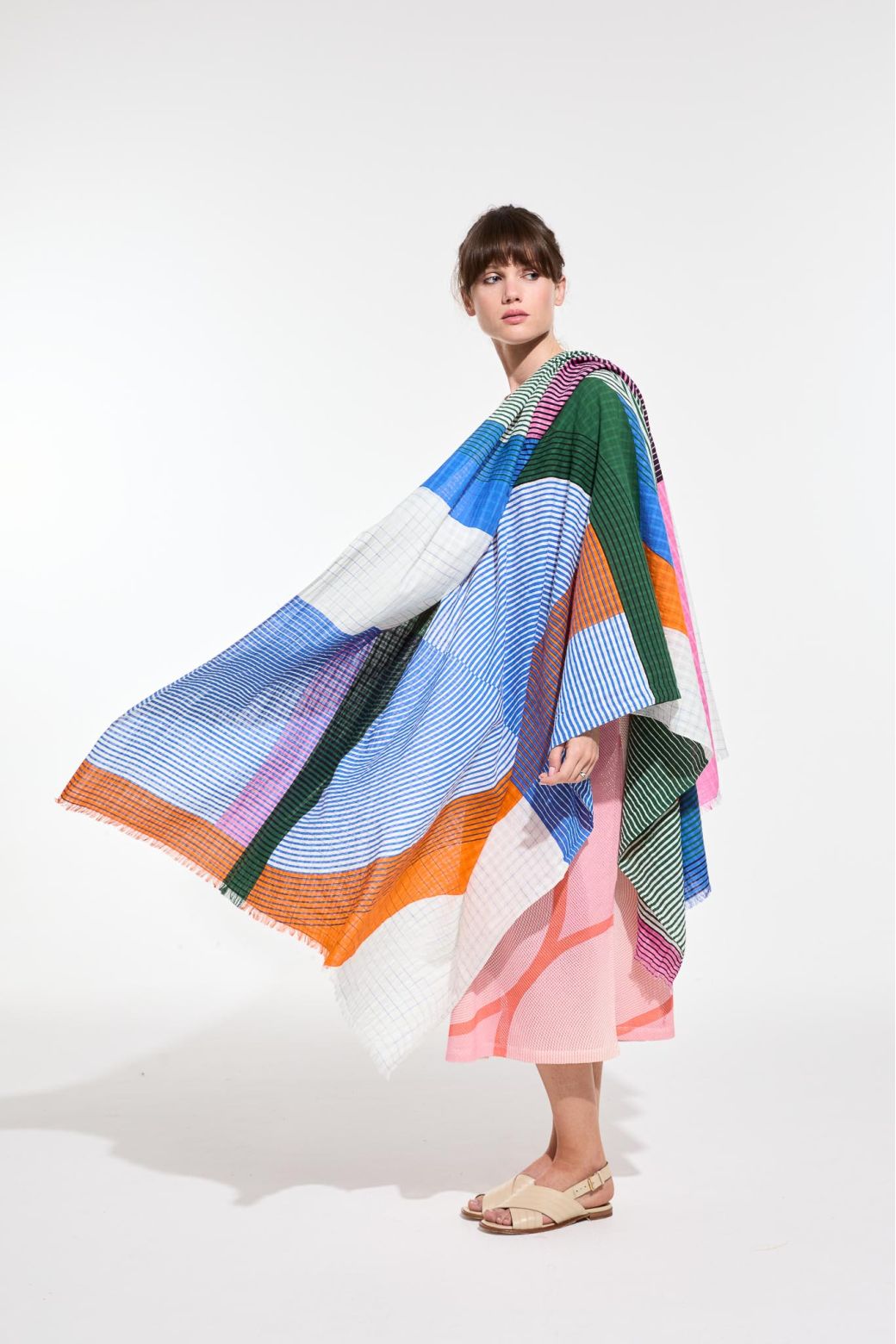 Ma Poesie foulard graphique 100% coton imprime Ettore multicolore