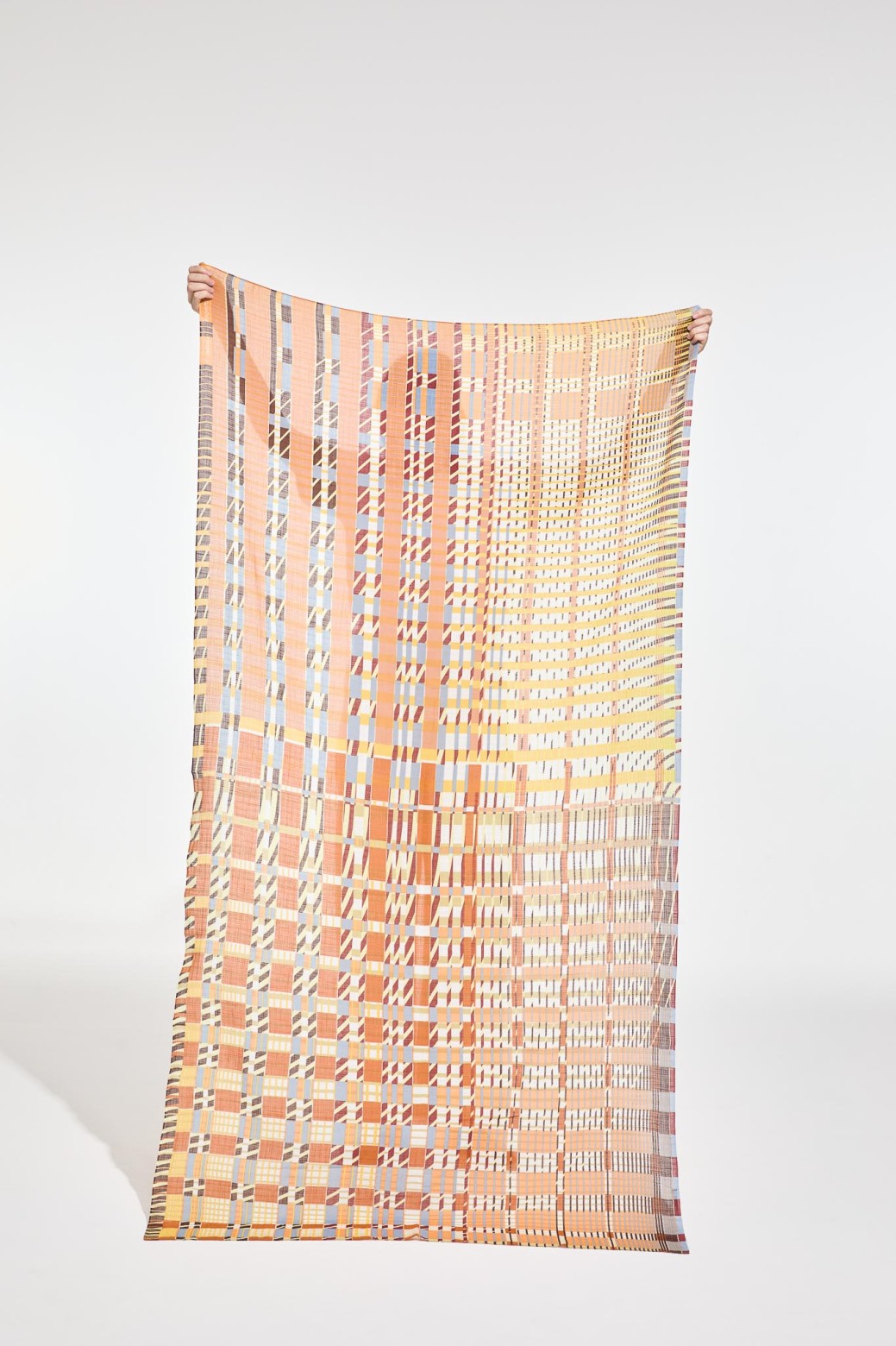 Ma Poesie foulard graphique 100% coton imprime Utopie ambre