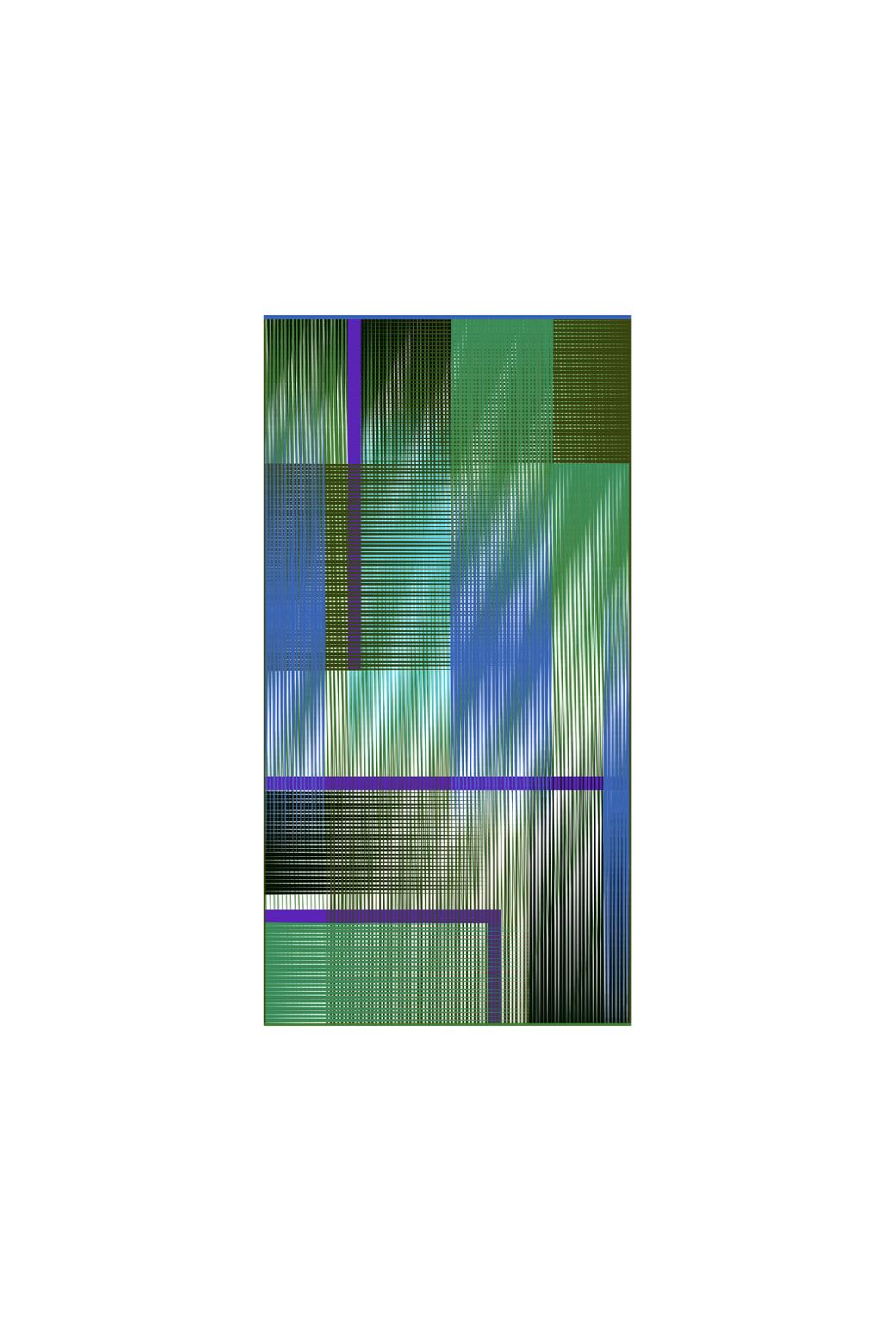 Ma Poésie foulard en laine graphique Vibrant vert