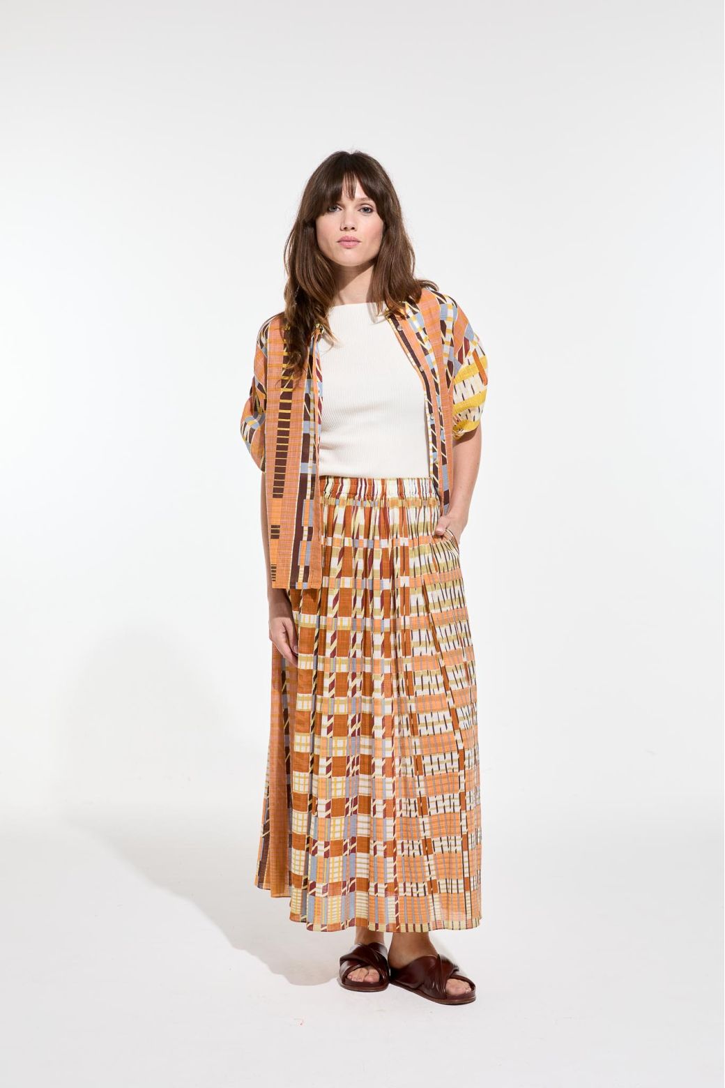 Ma Poesie jupe Romeo imprime Utopie ambre