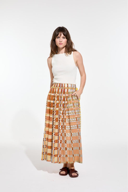 Ma Poesie jupe Romeo imprime Utopie ambre