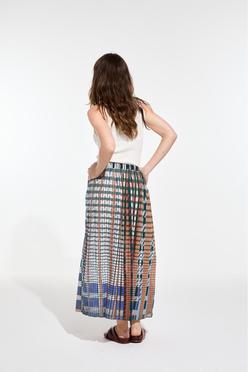 Ma Poesie jupe Romeo imprime Utopie bleu