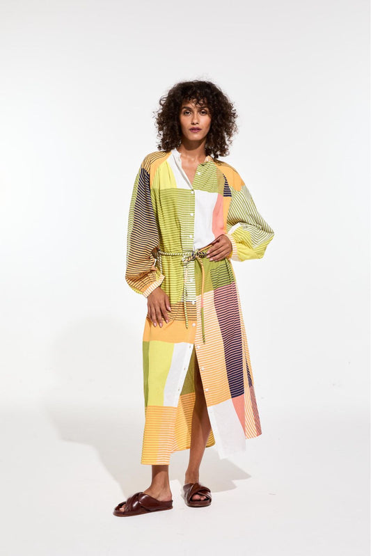 Ma Poesie robe Eulalie imprime Ettore ambre