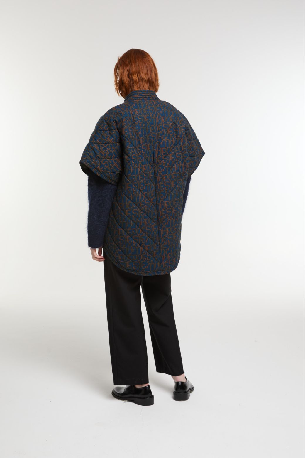 Ma Poésie veste Erin navy oversize sans manche