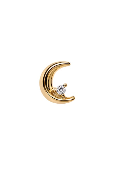 Maria Black stud Murky Ray 14k diamants lune moon