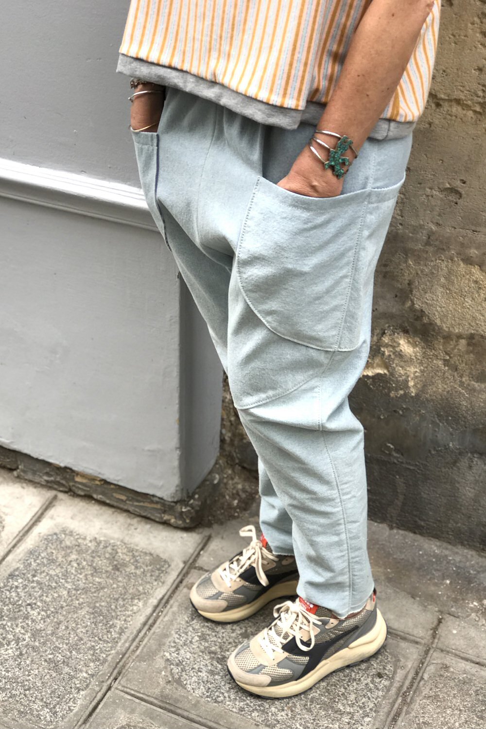 Matières à réflexion pantalon Isa denim bleach