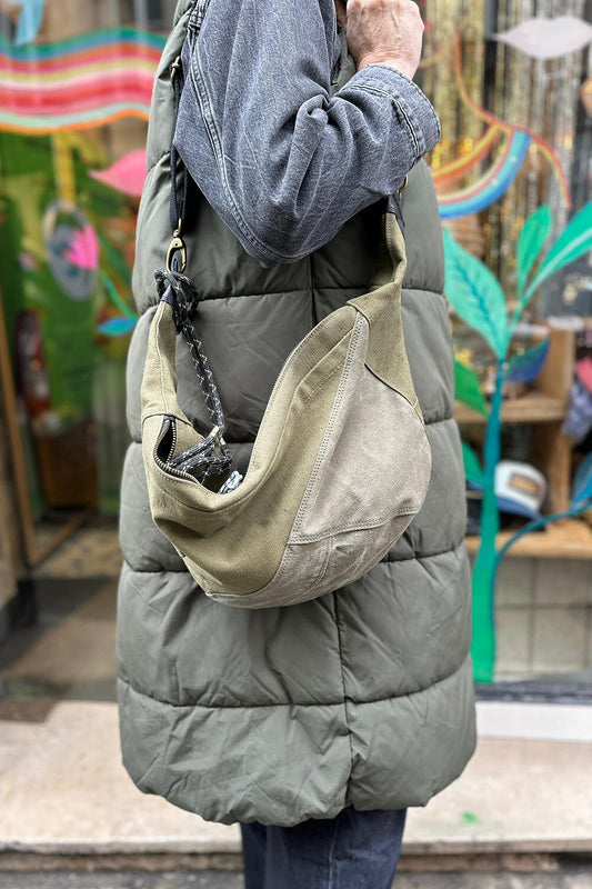 Yayou sac Army bache upcyled kaki made in France