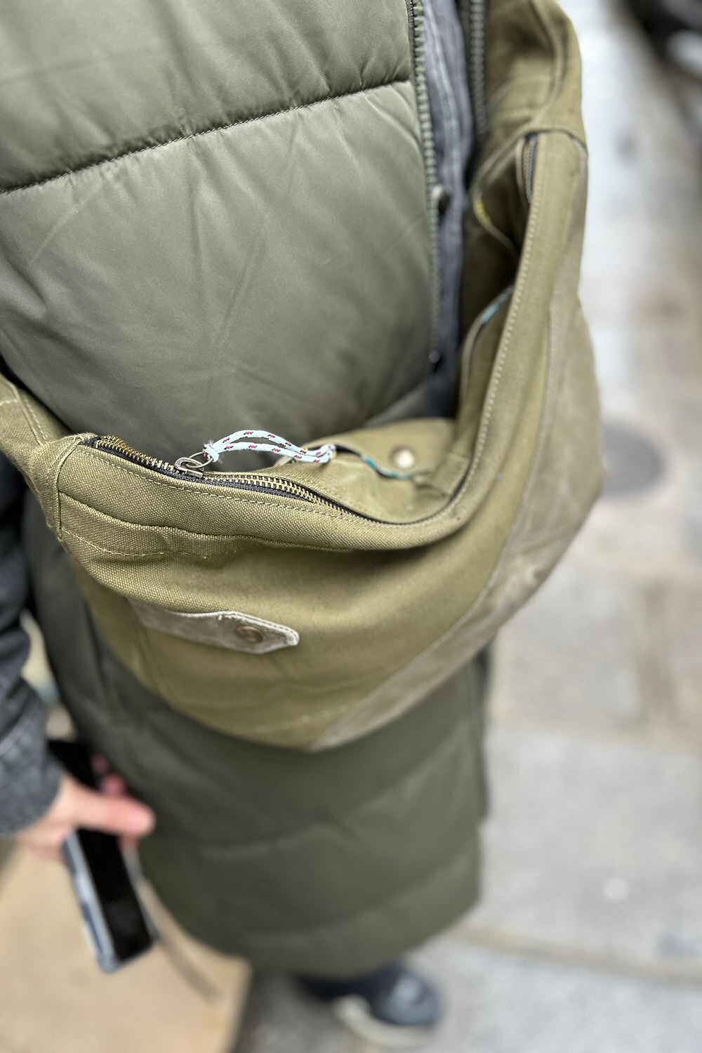 Yayou sac Army bache upcyled kaki made in France