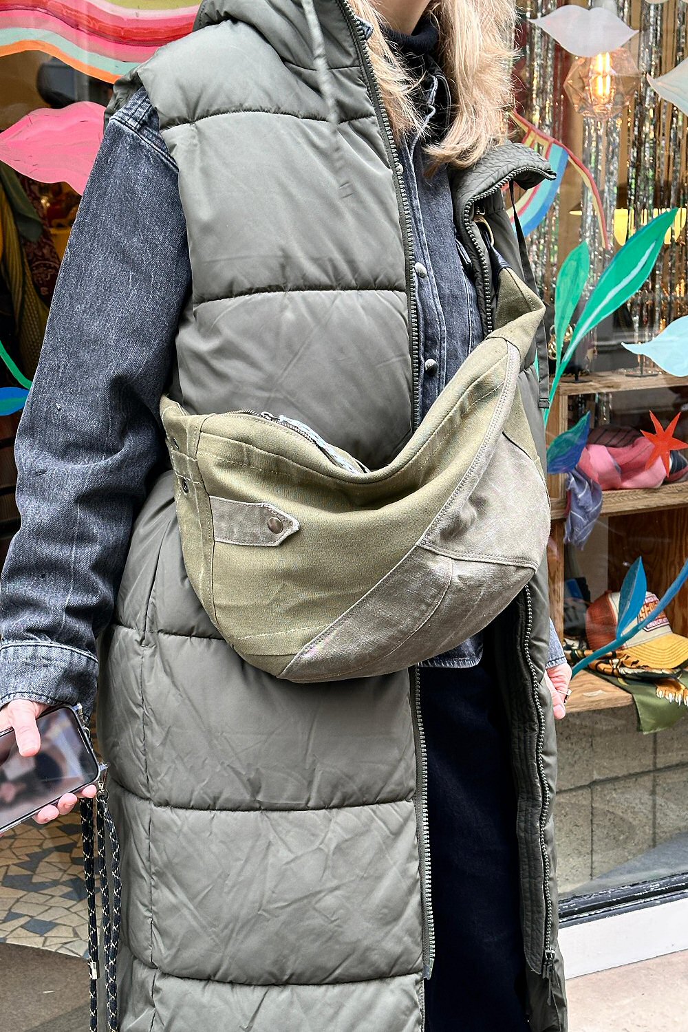 Yayou sac Army bache upcyled kaki made in France