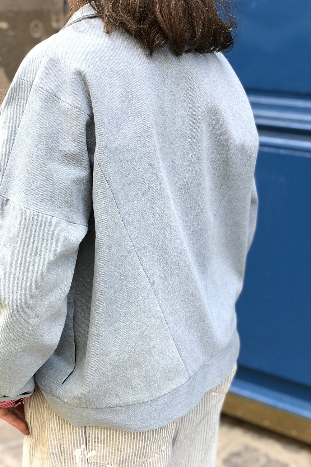 Matières à réflexion veste Michael denim bleu bleach wax