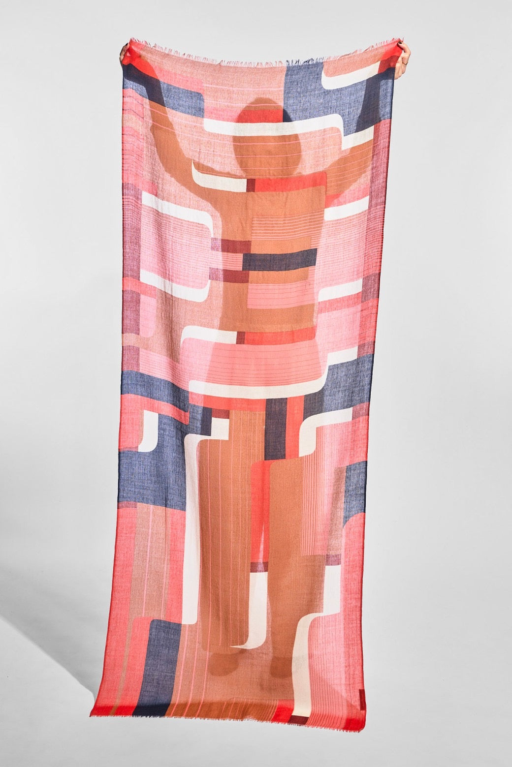 Ma Poésie foulard en laine graphique Petra Grenat