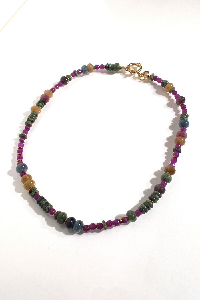 Palas collier Positano purple beads perles